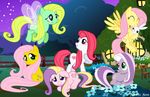  crossover cutie_mark equine female feral fluttershy_(mlp) friendship_is_magic group horse mammal morning_glory_(mlp) my_little_pony pegasus pony posey_(mlp) sweetheart_(mlp) wings wisteria_(mlp) 