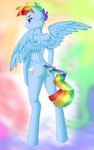  anthrofied butt equine female friendship_is_magic horse iamthemisukitty mammal my_little_pony pegasus pony rainbow_dash_(mlp) solo standing wings 