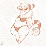  flaaffy looking_at_viewer lucy nintendo panties plain_background pok&#233;mon pok&eacute;mon shikaro sketch solo standing underwear video_games white_background 