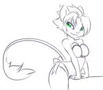  bra breasts feline female green_eyes line_art lion looking_at_viewer mammal maya_white panties piercing pocketmew solo underwear 