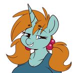  animated anthro anthrofied big_breasts breasts bust cleavage clothed clothing crossgender cute equine female friendship_is_magic horn looking_at_viewer mammal my_little_pony sbshouseofpancakes snips_(mlp) solo suggestive unicorn 