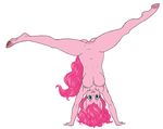  anthro anthrofied blue_eyes breasts butt equine female friendship_is_magic fur hair handstand horse looking_at_viewer lurkingtyger mammal my_little_pony nipples nude pink_fur pink_hair pinkie_pie_(mlp) plain_background pony pussy solo spread_legs spreading tongue tongue_out white_background 