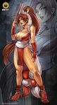 2008 breasts brown_eyes clothed clothing female human mai_shiranui mammal not_furry open_mouth reiq solo 