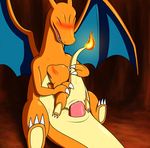  charizard charmander claws cowgirl_position cub dancingchar den duo female fire male nintendo on_top penetration penis pok&#233;mon pok&eacute;mon scalie sex size_difference straddling straight tight_fit vaginal vaginal_penetration video_games young 