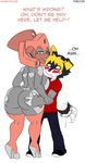 anthro big_breasts big_butt blush breasts butt butt_grab canine dialog english_text female green_eyes habbodude machine male mammal mechanical nude proxy_(character) robot smile text thecon wolf 