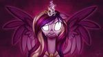  crying equine female feral friendship_is_magic hair heilos horn horse looking_at_viewer mammal multi-colored_hair my_little_pony pony portrait princess princess_cadance_(mlp) royalty solo winged_unicorn wings 