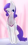  anthro anthrofied bikini blue_eyes clothed clothing cub cutie_mark equine eyeshadow female friendship_is_magic fur horn horse makeup mammal my_little_pony navel pony rarity_(mlp) skimpy smile solo swimsuit tight_clothing tnmrhd0 unicorn white_fur young 