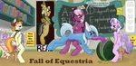  anthro anthrofied bdsm bondage bound breasts chalkboard cheerilee_(mlp) clothing collar cub cum cum_in_mouth cum_inside cutie_mark daring_do_(mlp) dialog diamond_tiara_(mlp) drooling equine fall_of_equestria female friendship_is_magic fur ginger_snap_(mlp) girl_scout green_eyes group hair hat horn horse insertion inside mammal my_little_pony nipples nude oral paddle penetration pony purple_eyes purple_fur saliva sex_toy sitting smudge_proof spanking tears tentacle_monster text trixie_(mlp) two_tone_hair unicorn wipe young 
