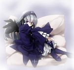  dress frills hairband kaisen_chuui long_hair purple_eyes rozen_maiden silver_hair solo suigintou wings 