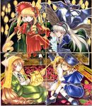  bad_id bad_pixiv_id blonde_hair heterochromia multiple_girls pemoko rozen_maiden shinku siblings sisters souseiseki suigintou suiseiseki traditional_media twins 