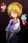  alice_margatroid alice_margatroid_(cosplay) blonde_hair capelet character_doll cosplay face harusame_(unmei_no_ikasumi) layla_prismriver lunasa_prismriver lyrica_prismriver merlin_prismriver solo tears touhou 