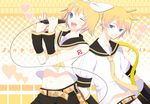  1girl banned_artist brother_and_sister harano kagamine_len kagamine_rin siblings twins vocaloid 