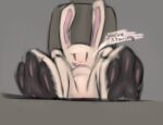 3_toes anthro black_pawpads dialogue featureless_crotch feet feet_up foot_focus lagomorph leporid looking_at_viewer male mammal max_(sam_and_max) miii_cho null pawpads paws rabbit reclining sam_and_max solo talking_to_viewer toes