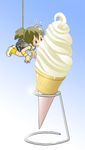  bike_shorts dangling eating food ice_cream ice_cream_cone kabiinyo_(kab) minigirl original rope soft_serve solo 