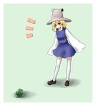  bad_id bad_pixiv_id blonde_hair eyes frog hat moriya_suwako short_hair sinnlos solo thighhighs touhou yellow_eyes 