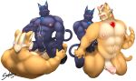 2022 5_fingers anal anal_penetration angry annoyed anthro anthro_on_anthro anthro_penetrated anthro_penetrating anthro_penetrating_anthro anthrofied armor balls blue_body blue_fur blue_gem blush bodily_fluids cardcaptor_sakura clothed clothing cowgirl_position cum cum_in_ass cum_inside cum_while_penetrated duo embarrassed erection fangs fingers from_front_position fur gem genital_fluids genitals headgear headgear_only helmet helmet_only hi_res humanoid_genitalia humanoid_penis kayashima_soru keroberos kneeling looking_at_another looking_at_partner looking_back looking_back_at_another looking_back_at_partner lying male male/male male_penetrated male_penetrating male_penetrating_male muscular navel nipple_fetish nipple_pinch nipple_play nude nude_male on_back on_bottom on_top open_mouth orange_body orange_fur penetration penile penile_penetration penis penis_in_ass pinch pinching_self red_gem serious sex simple_background solahr spinel_sun spread_legs spreading tail teeth tongue tongue_out vein veiny_penis versatile white_background
