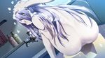  amou_mikage ass bathtub censored game_cg kikurage nude purple_hair purple_software shiawase_kazokubu vagina wet 