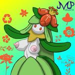  big_breasts breasts female flower lilligant majin-paladin nintendo nipples nude pok&#233;mon pok&#233;morph pok&eacute;mon pok&eacute;morph solo video_games 