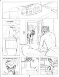  bed black_and_white blush comic dialog dj-black-n-white embarrassed english_text equine female feral friendship_is_magic glass horse human male mammal monochrome my_little_pony pegasus pony rainbow_dash_(mlp) text tsundere wings 