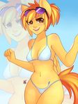  anthro anthrofied bikini blush breasts brown_eyes clothing equine eyewear female friendship_is_magic glasses hair horse looking_at_viewer mammal my_little_pony navel orange_hair pegasus pony solo spitfire_(mlp) spittfire standing sunglasses swimsuit tan_line tight_clothing two_tone_hair wings wonderbolts_(mlp) 