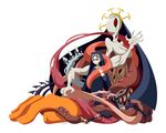  blonde_hair closed_eyes crown double_(skullgirls) dual_persona extra_eyes flat_color habit monster ms._fortune_(skullgirls) nun skullgirls stephanie_shih syringe tentacles vice-versa_(skullgirls) 