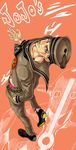  black_hair bubble dixie_cup_hat hat higashikata_jousuke_(jojolion) highres jojo_no_kimyou_na_bouken jojolion lipstick makeup male_focus military_hat official_style shadow soft_&amp;_wet solo stand_(jojo) tnk-13 