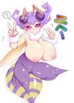  antennae bare_shoulders bee_girl breasts highres huge_breasts insect_girl monster_girl nipples noise pantyhose puffy_nipples purple_eyes purple_hair q-bee short_hair simple_background smile solo v vampire_(game) white_background 