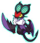  bad_pixiv_id full_body gen_6_pokemon highres huiro looking_at_viewer monster no_humans noivern pokemon pokemon_(creature) solo spikes white_background wings yellow_eyes 