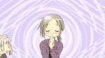  animated animated_gif blonde_hair blush closed_eyes empty_eyes hidamari_sketch hug landlady_(hidamari_sketch) long_sleeves multiple_girls nazuna o_o shocked_eyes simple_background surprised thinking upper_body wavy_hair yellow_eyes 