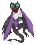  bat black_fur blush breasts disembodied_hand female feral fur hand nintendo noivern plain_background pok&#233;mon pok&eacute;mon pokemon_amie pussy sharona solo talons transparent_background video_games wings wyvern 