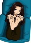  ass cana_albanoia fairy_tail feet hands_on_feet lowres soles 