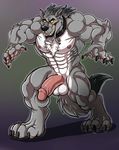  abs anthro arody balls beefcake biceps big_muscles big_penis black_nose canine chest_tuft claws collar crash_azarel erection fangs fur grey_background grey_fur grin huge_penis humanoid_penis male mammal meaty muscles muscly mutant_serpentina nipples nude pawpads paws pecs penis plain_background pose presenting rape_face sheath solo standing teeth toe_claws toned tuft were werewolf werewolf_form wolf yellow_eyes 