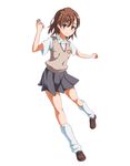  absurdres brown_eyes brown_hair coin highres kazuki_(kazuki8837) misaka_mikoto school_uniform short_hair to_aru_kagaku_no_railgun to_aru_majutsu_no_index 