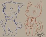  cat dickgirl erection feline female intersex invalid_background invalid_tag jaguar male mammal nintendo penis plain plain_background rosie_(animal_crossing) roy_mccloud sketch skyffan video_games whiskers 