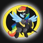  batman batman_(series) blackbewhite2k7 clothing crossover equine female feral friendship_is_magic logo mammal mask my_little_pony parody pegasus rainbow_dash_(mlp) solo wings 