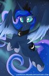  aurora_borealis blue_eyes blue_hair crown cutie_mark equine female feral flying friendship_is_magic hair horn horse lustrous-dreams mammal moon my_little_pony necklace night pony princess_luna_(mlp) sky solo sparkles stars winged_unicorn wings 