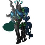  bow changeling eyewear female feral friendship_is_magic glasses looking_at_viewer luga12345 my_little_pony plain_background queen_chrysalis_(mlp) solo tongue transparent_background 