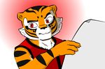  female kung_fu_panda madessi mammal master_tigress meme reaction_image reading red_eyes solo tiger tommy_lee_jones 