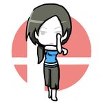  artist_request black_hair chibi ponytail super_smash_bros. trainer_(wii_fit) wii_fit wii_fit_trainer 