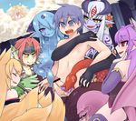  1boy 6+girls alisfieze_fateburn_xvi alma_elma angel angel_wings animal_ears artist_request blonde_hair blue_skin blush censored dragon_girl earrings erubetie fang flower goo_girl granberia green_eyes group_sex harem highres horns ilias jewelry lamia licking_lips luka_(mon-musu_quest!) mon-musu_quest! monster_girl multiple_girls multiple_tails nude penis pointy_ears purple_eyes purple_hair rape red_eyes red_hair silver_hair smile tail tamamo_(mon-musu_quest!) tears tongue tongue_out wings yellow_eyes 