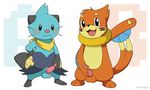  blush buizel dewott male mammal masturbation mustelid nintendo open_mouth otter penis pok&#233;mon pok&eacute;mon precum ukkappa video_games 