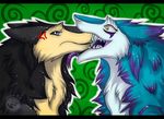  ambiguous_gender blue_eyes blue_fur face_nom fur kymimary looking_at_viewer sergal silvergrin unamused vorarephilia vore yellow_eyes 