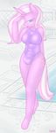  anthro anthrofied balls breasts cutie_mark dickgirl equine friendship_is_magic horn horse horsecock intersex lamia_(character) lamiaaaa looking_at_viewer mammal my_little_pony penis pink_body pony pool self_titfuck solo swimsuit unicorn water wet 