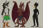  2018 3_toes absurd_res anthro avian barefoot beak belt biped bird black_feathers black_fur black_tail boots brooklyn_(gargoyles) brown_scales brown_tail canine clothing corvid crossover crow digital_media_(artwork) disney dragon feathers footwear fumikage_tokoyami fur gargoyles hair hi_res link_(wolf_form) long_tail looking_at_viewer male mammal membranous_wings multicolored_fur my_hero_academia nintendo reptile scales scalie silver_hair simple_background standing the_legend_of_zelda toes togaed twilight_princess two_tone_fur two_tone_tail video_games white_fur white_tail wings wolf 