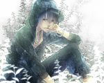  cigarette glasses kaito male rain shijuu_hachi smoking vocaloid 