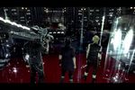  3boys armor black_hair boots final_fantasy final_fantasy_xv gladiolus_amicitia huge_weapon leather magic multiple_boys noctis_lucis_caelum prompto_argentum silver_hair square_enix sword weapon 