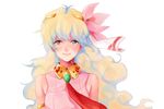  bad_id bad_pixiv_id cloud_hair epwlzhsy flower hair_flower hair_ornament long_hair multicolored_hair nia_teppelin smile solo tears tengen_toppa_gurren_lagann two-tone_hair 