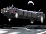  building city crescent_moon eagle_transporter earth landing luna_city luna_transporter luna_transporter_ii marison_(aono107) moon no_humans original outpost planet radar science_fiction space space:_1999 space_craft ufo_(copyright) 