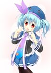  bad_id bad_pixiv_id blue_hair emil_chronicle_online hat mode_(mode-n) pantyhose pururu_alma red_eyes short_hair solo 