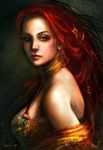  din face highres kirsi_salonen red_hair signature solo the_legend_of_zelda the_legend_of_zelda:_oracle_of_seasons upper_body watermark 